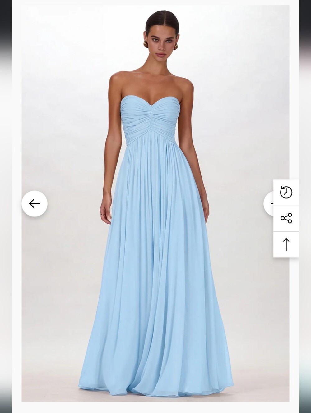 ZAPAKA - NWOT Sky Blue Chiffon Sweetheart Long Formal Dress - SIZE: US10